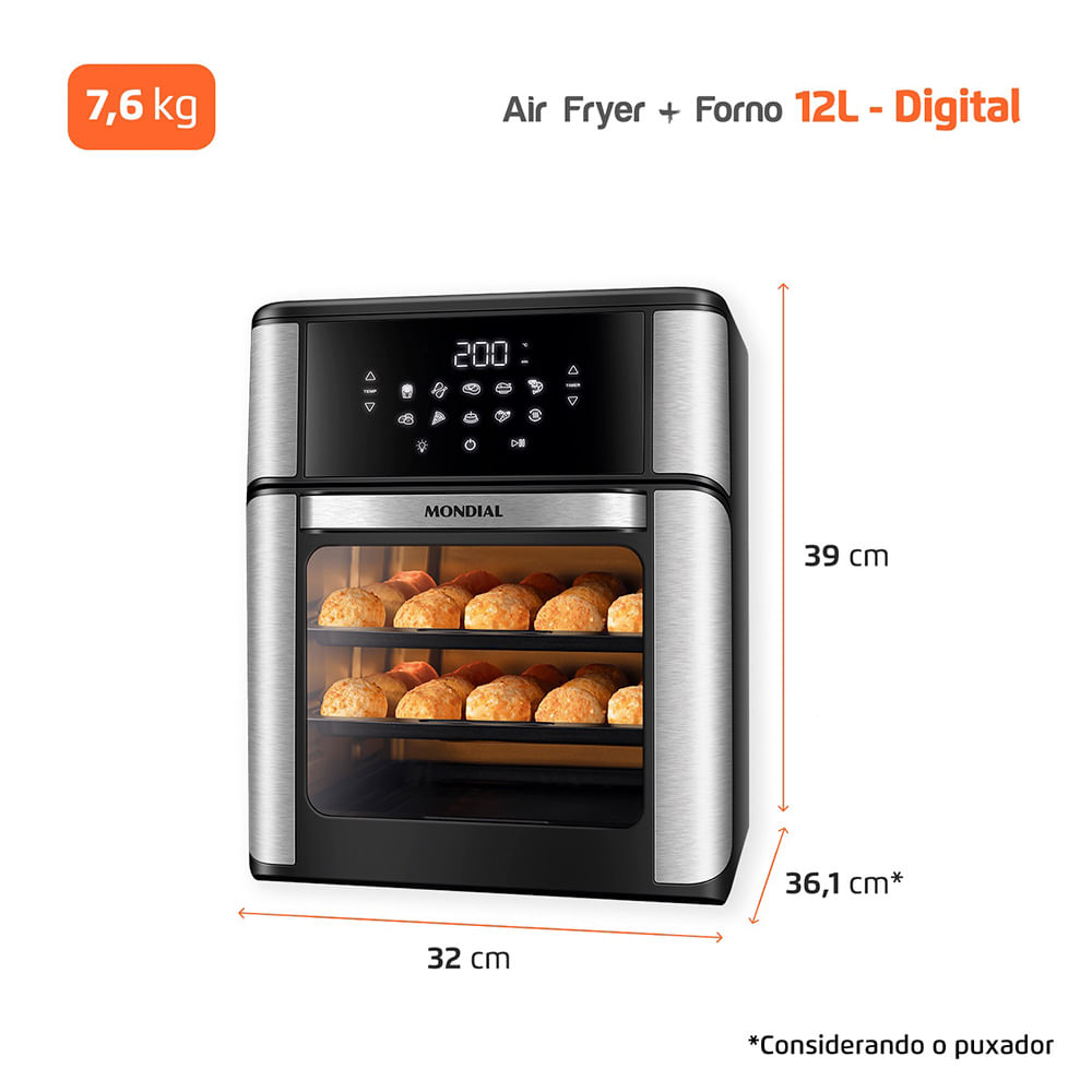 Detalhes da Air Fryer Mondial, imagem 6